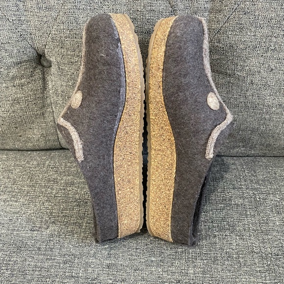 Haflinger Charcoal and Beige Wool Slippers - Picture 6 of 16